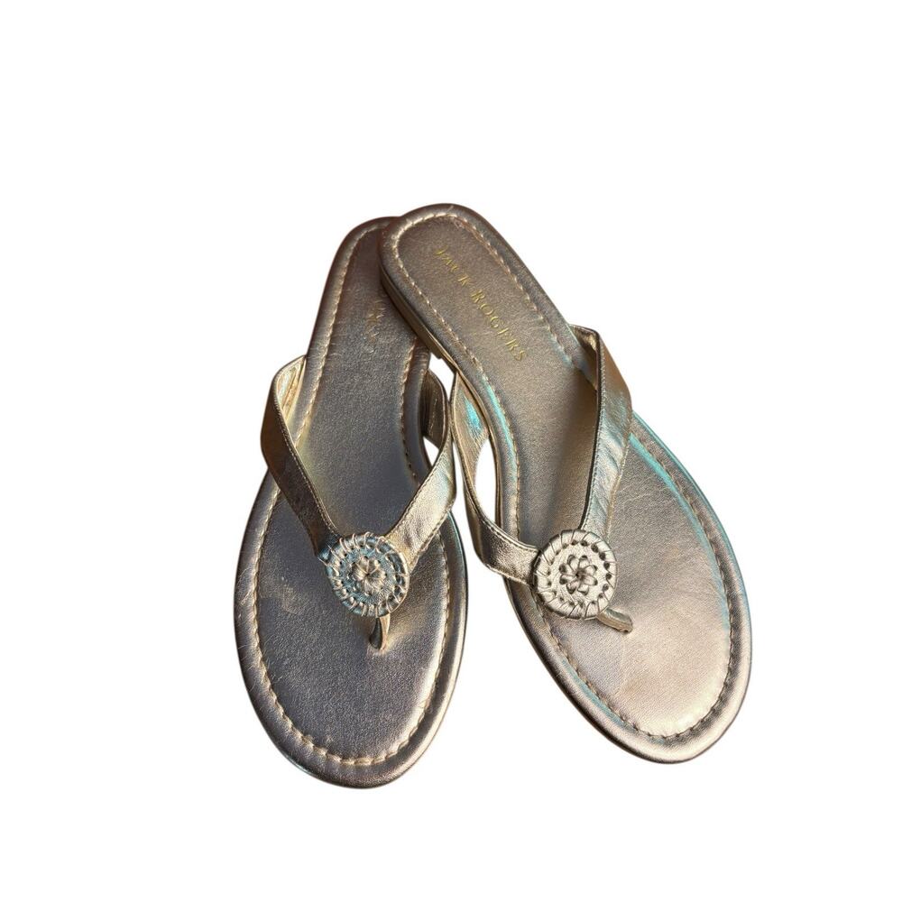 Jack Rogers Roxy Flip Flip Platinum Women's Sandals Size 10